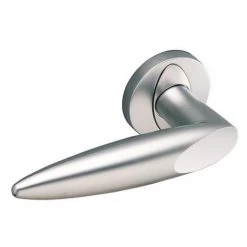 VACHETTE Béquille Double Sur Rosace Ronde En Zamak Chromé Finition Chromé Velours - SILLAGE - Chromé Velours