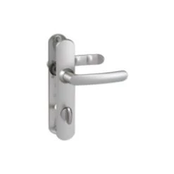 Poignées De Porte Avec Plaque De Condamnation, Entraxe 195 Mm, , Chromées Miroir Vachette -E-boutique VACHETTE 43480392 3