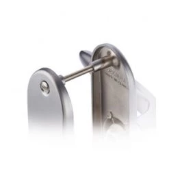 Poignées De Porte Avec Plaque, Entraxe 165 Mm, Bec De Canne, Chromées Miroir Vachette -E-boutique VACHETTE 43480969 4