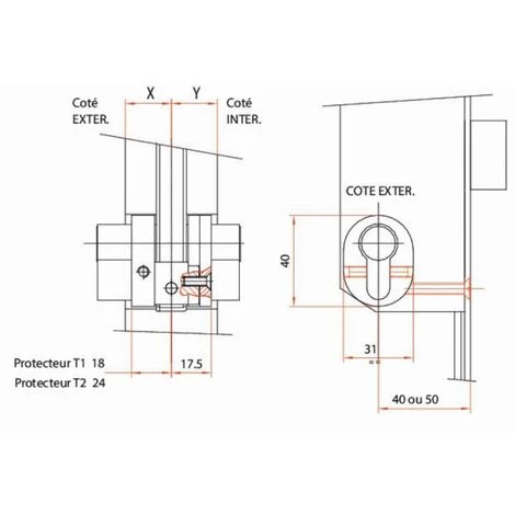 Serrure 20000 RB 52°/16/50 Automatique 4 Points Axe 50 VACHETTE - 3 Galets T16 - L.2150 - Droite/gauche - 26822 2 Serrure 20000 RB 52°/16/50 Automatique 4 Points Axe 50 VACHETTE - 3 Galets T16 - L.2150 - Droite/gauche - 26822 – Image 2