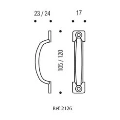 Poignée De Meuble Chromée 2126/120 VACHETTE - 009676 -E-boutique VACHETTE 5453933 3