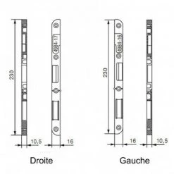 Jeu Gâches Pour Serrure 10500 VACHETTE - Choisissez Vos Options: Gauches -E-boutique VACHETTE 548809 3