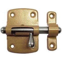 Targette à Pêne Rond Modèle C VACHETTE 861 - Dim / Finition: 27 X 41 Mm / Verni Bronze