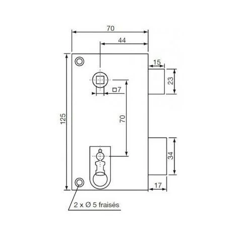 Serrure Verticale En Applique Vachette 7236 - Choisissez Vos Options: Gauche 2 Serrure Verticale En Applique Vachette 7236 - Choisissez Vos Options: Gauche – Image 2