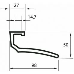 VACHETTE Poignée Aileron K532N - Gris -E-boutique VACHETTE 58123292 3
