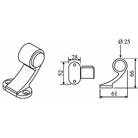 VACHETTE Poignée Bâton De Maréchal Réf N502 - Gris 2 VACHETTE Poignée Bâton De Maréchal Réf N502 - Gris – Image 2