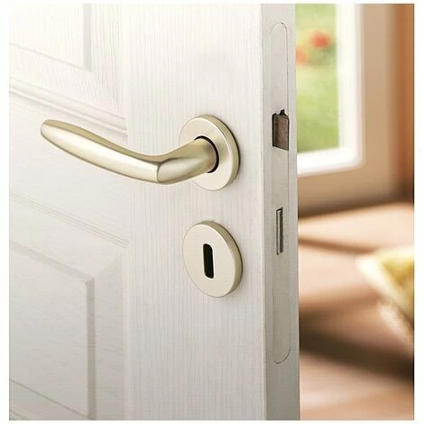 VACHETTE Béquille Double Sur Rosace Modèle Orca - Jaune Champagne 2 VACHETTE Béquille Double Sur Rosace Modèle Orca - Jaune Champagne – Image 2