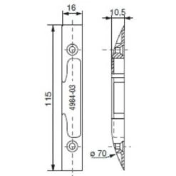 Gache Galet Pour Série 20000/20500 à Toupiller 116SHB VACHETTE 1-4984-34 - Bateau Ø140 - 16412