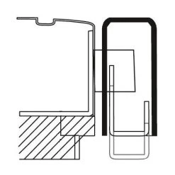 Gâche En Applique Marron VACHETTE Pour Porte à Recouvrement - Gauche - 14779000