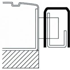 Gâche En Applique Marron VACHETTE - Droite - 14776000