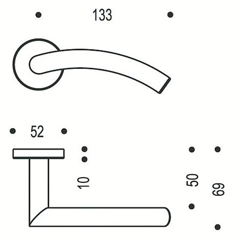VACHETTE Béquille Double Sur Rosace Modèle Linox - Gris 2 VACHETTE Béquille Double Sur Rosace Modèle Linox - Gris â Image 2
