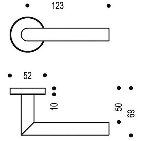VACHETTE Béquille Double Sur Rosace Modèle Linox - Gris 2 VACHETTE Béquille Double Sur Rosace Modèle Linox - Gris – Image 2
