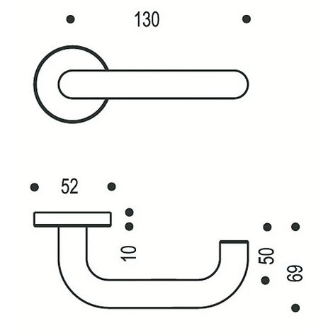 VACHETTE Béquille Double Sur Rosace Modèle Linox - Gris 2 VACHETTE Béquille Double Sur Rosace Modèle Linox - Gris – Image 2