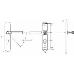 VACHETTE Ensemble à Code Sur Rosace Handle BEZAULT Chromé Velours 4320 - Gauche - 0820055 -E-boutique VACHETTE 7569 3