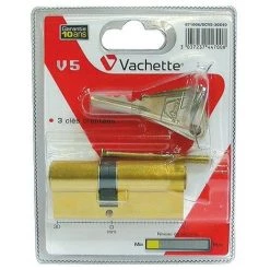 VACHETTE - Cylindre Européen - Laiton - 30x40 Mm